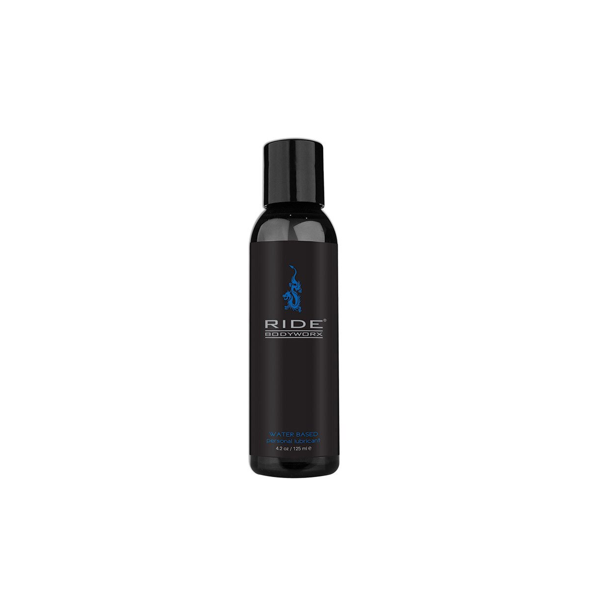 Bottle of 4.2 oz Water Based Lube Sliquid showing clean, lightweight formula
