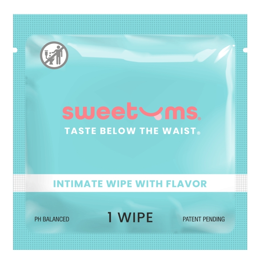 Sweetums Intimate Wipes Cinnamonbun Flavor intimate cleansers and personal cleansing care by Sweetums.