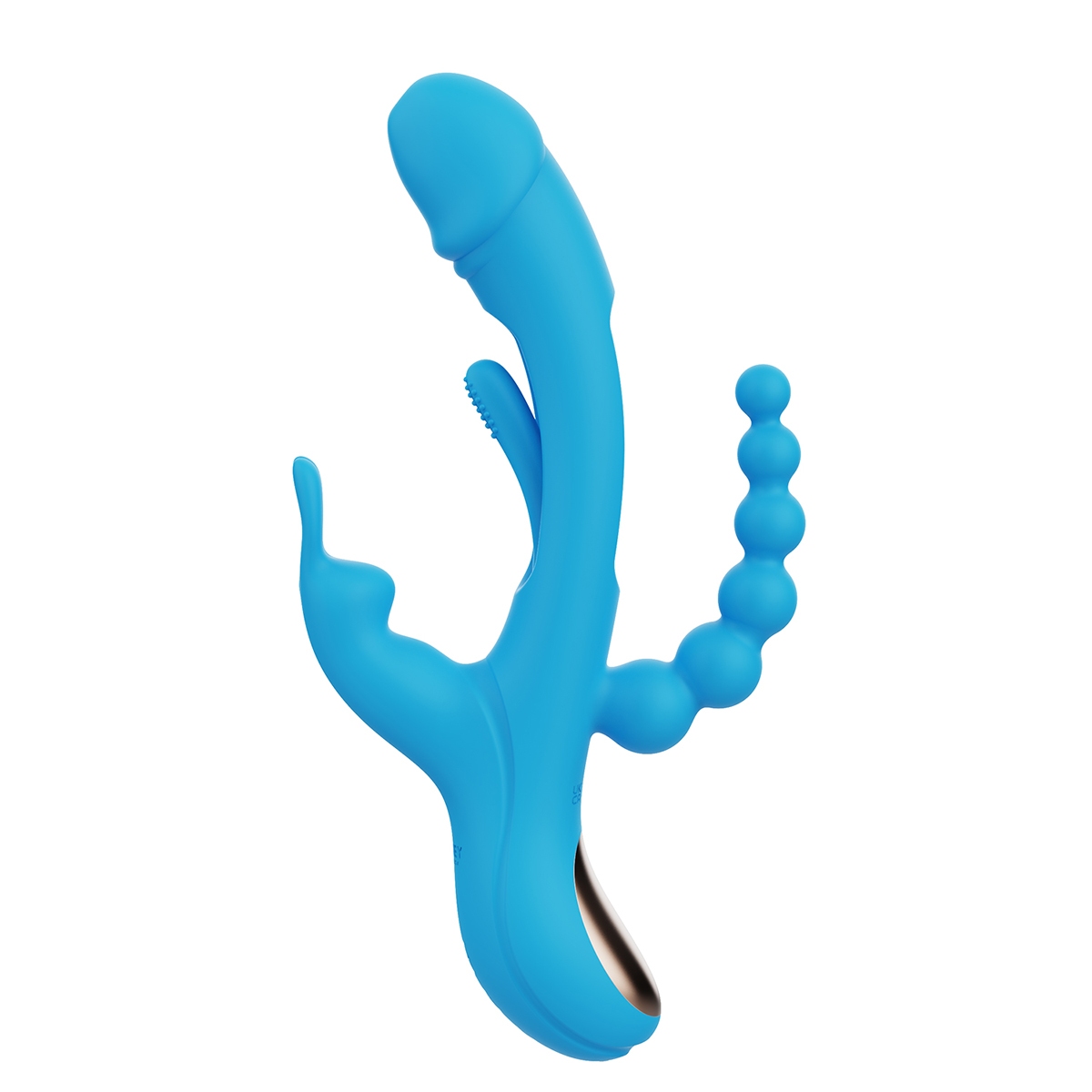 Close-up of the Blue Honey Play Box vibrator for texture detail