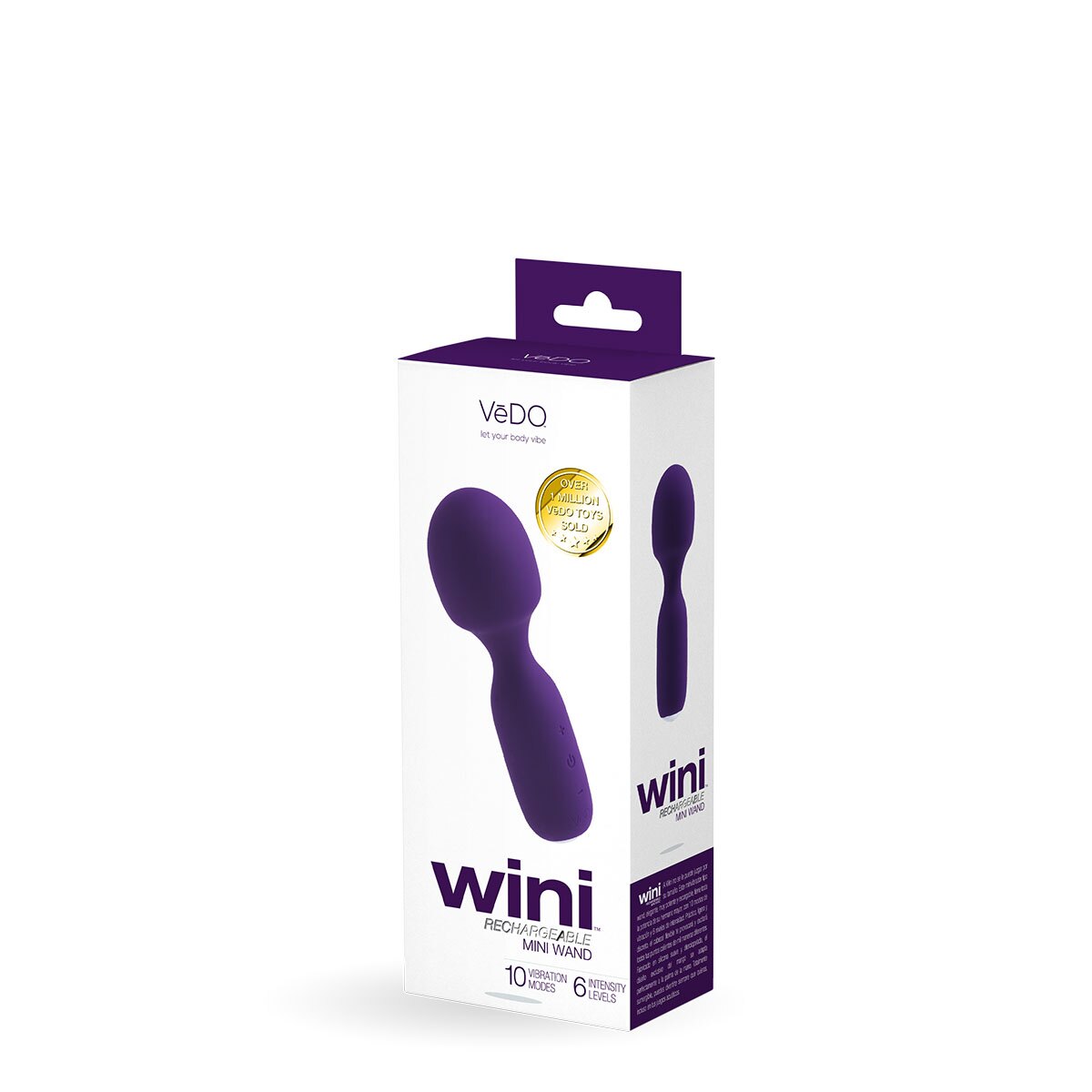 Close-up of the Purple VeDO vibrator for texture detail