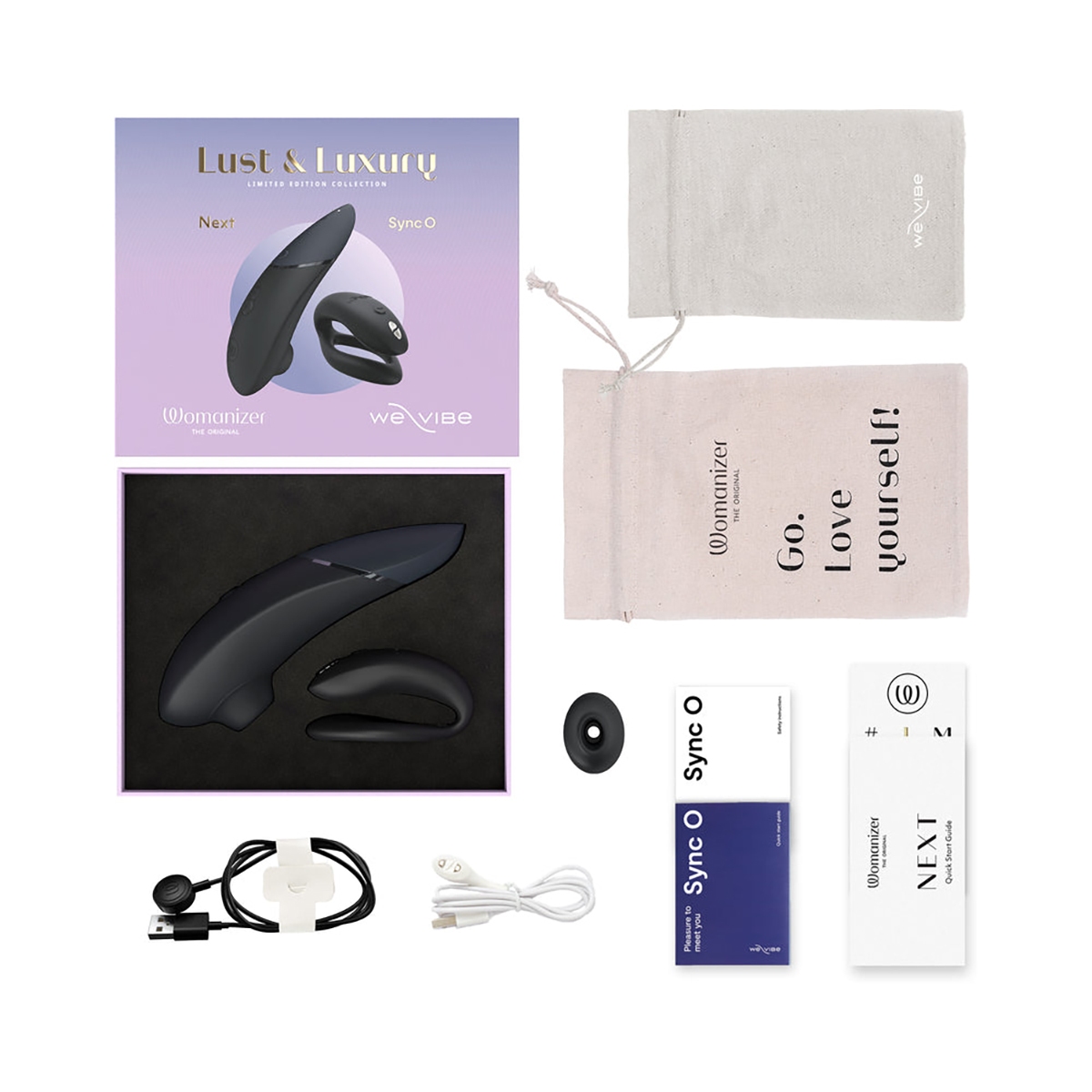 Fully assembled Black Womanizer vibrator with smooth exterior