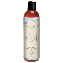 2 oz. Silicone Lube Intimate Earth bottle showing smooth, long-lasting formula