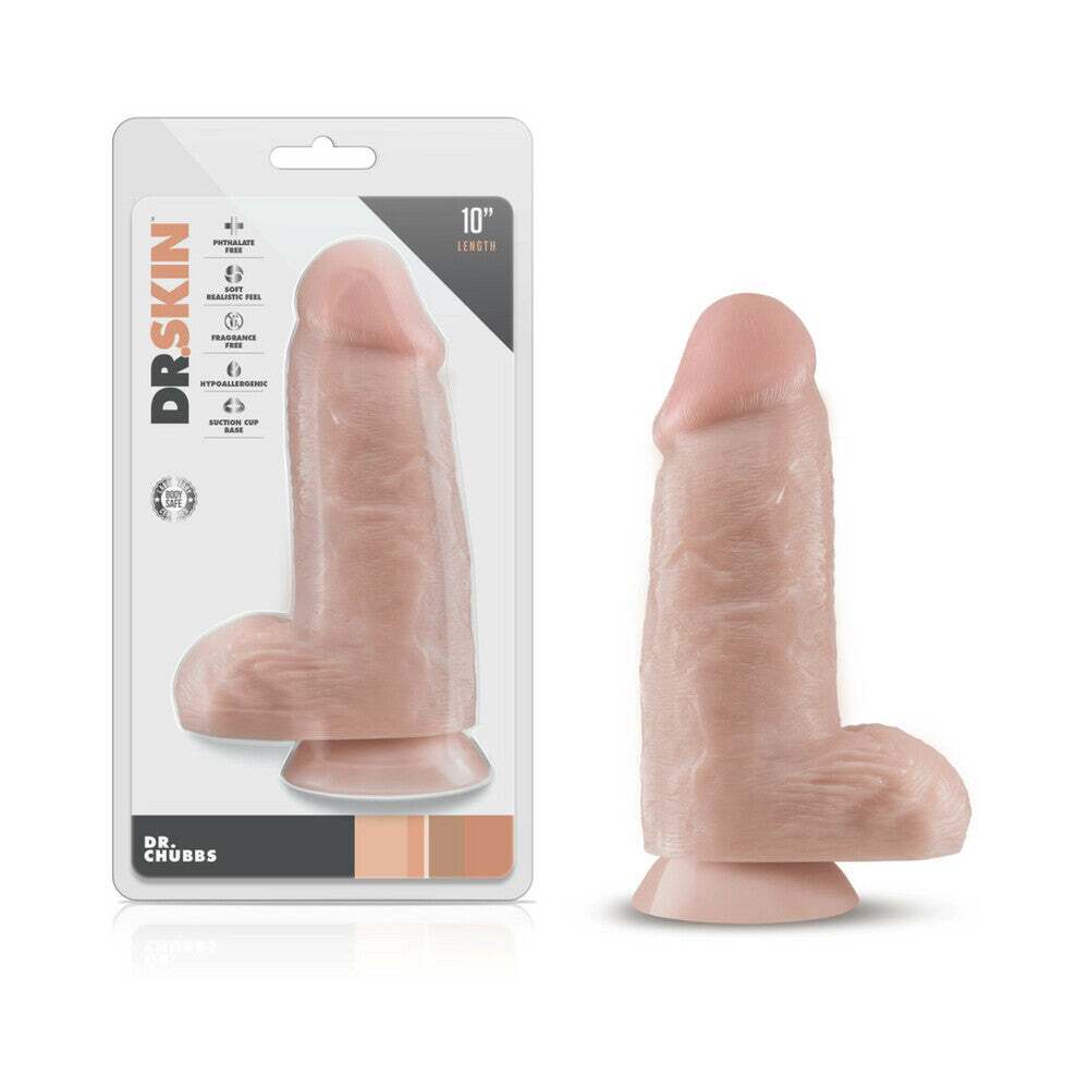 10 inch Dildo by Blush in Vanilla Ivory Beige shown for use by Her or Him