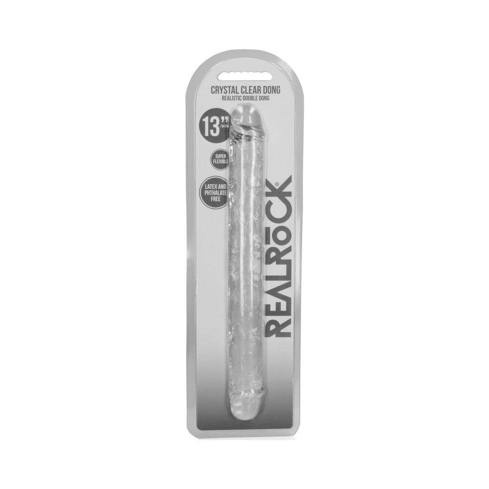 13 inch Dildo by Shots in Clear shown for use by Her or Him