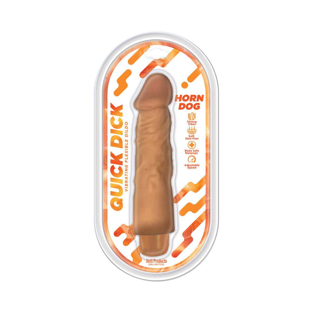 Dildo by Hott Products in Tan Light Brown Mocha shown for use by Her or Him