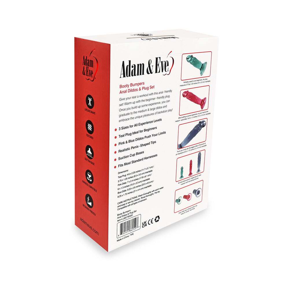Dildo from Adam & Eve in Multi-Color pictured for anal pleasure for Her or Him