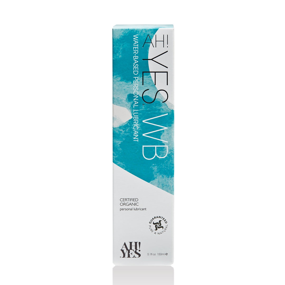 Close-up of  Water Based Lube by AH! YES with gentle, toy-safe texture