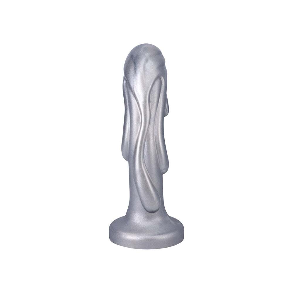 7 inch Dildo from Tantus in Silver Steel Chrome designed for anal sex with Her or Him