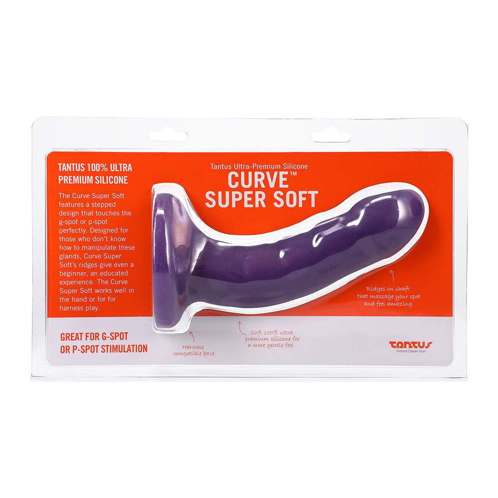 Dildo by Tantus in Purple shown for use by Her or Him