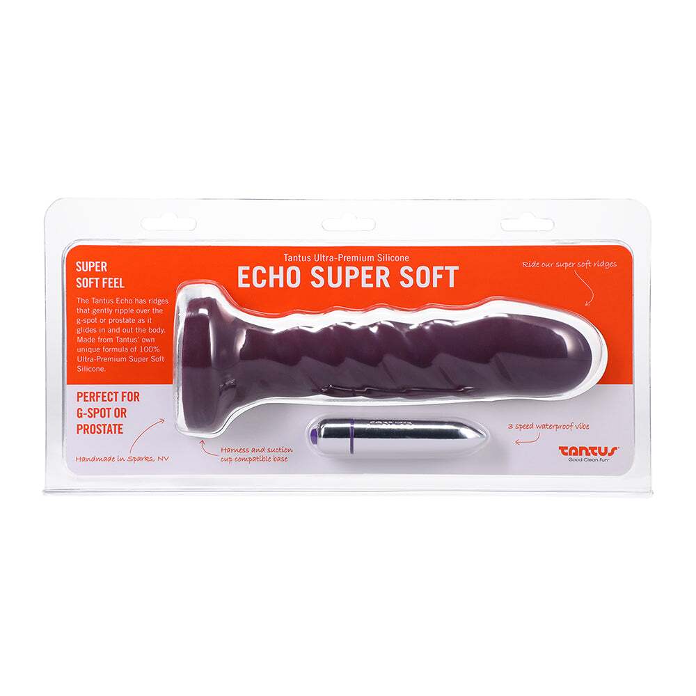 Dildo by tantus in wine red burgundy shown for use by her or him