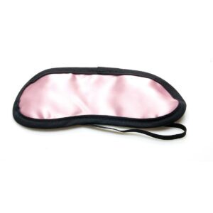 Sex Kitten Pink Satin With Black Trim Eye Mask