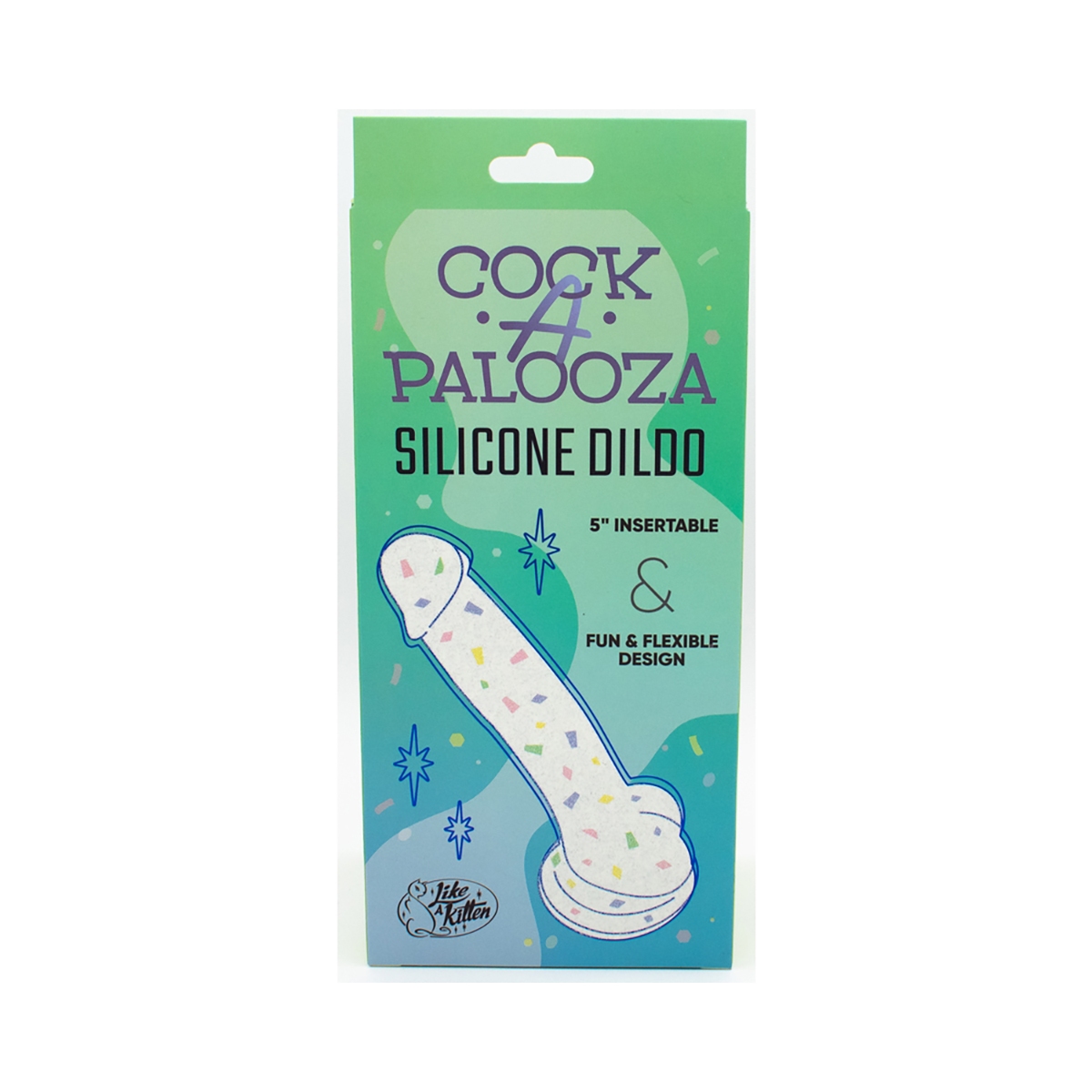 Like a Kitten Cock A Palooza Confetti Silicone Dildo dildo made by Like a Kitten on sale at herVibrators.com