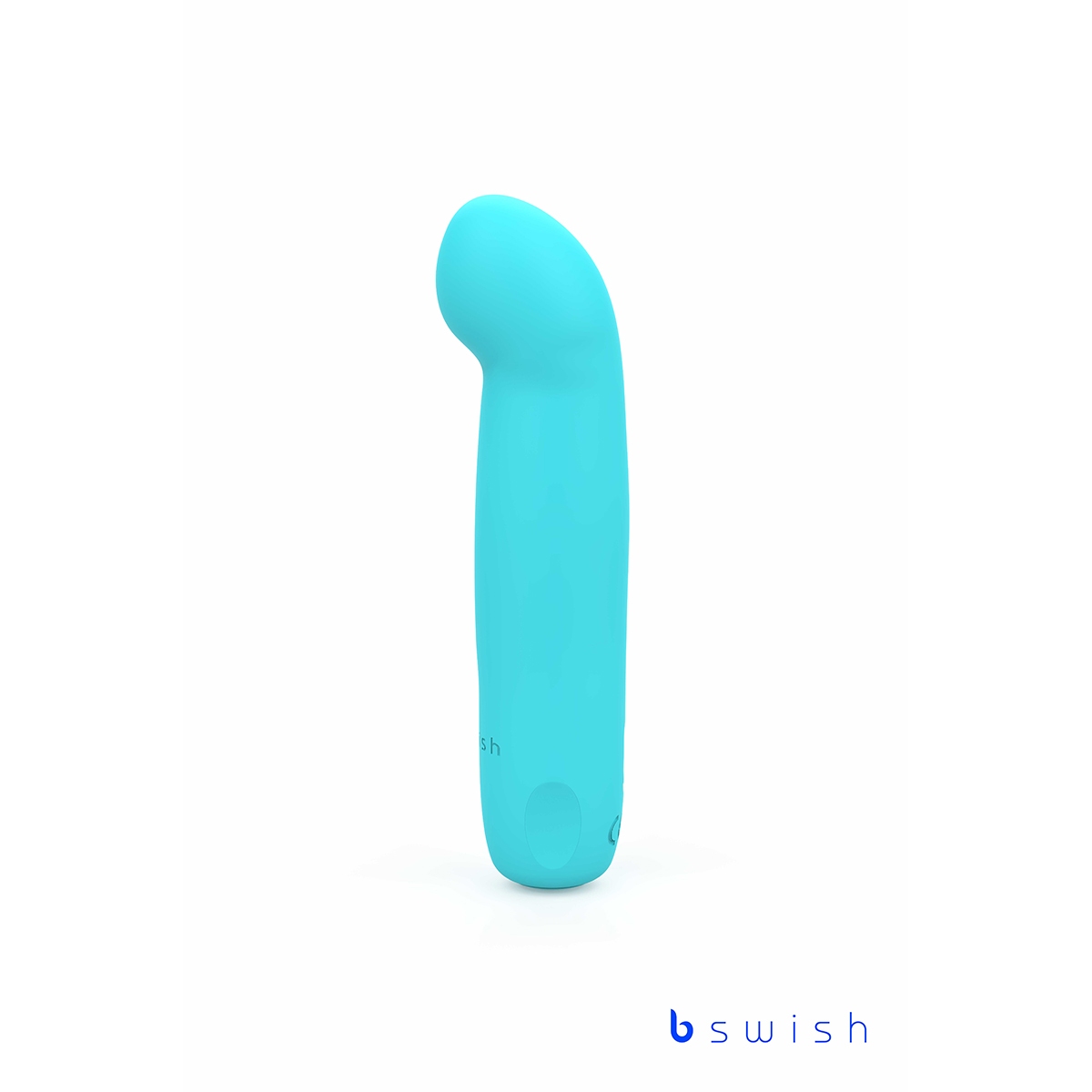 Blue B Swish vibrator Bcute Classic Curve Infinite Limited Edition Electric shown in hand for scale