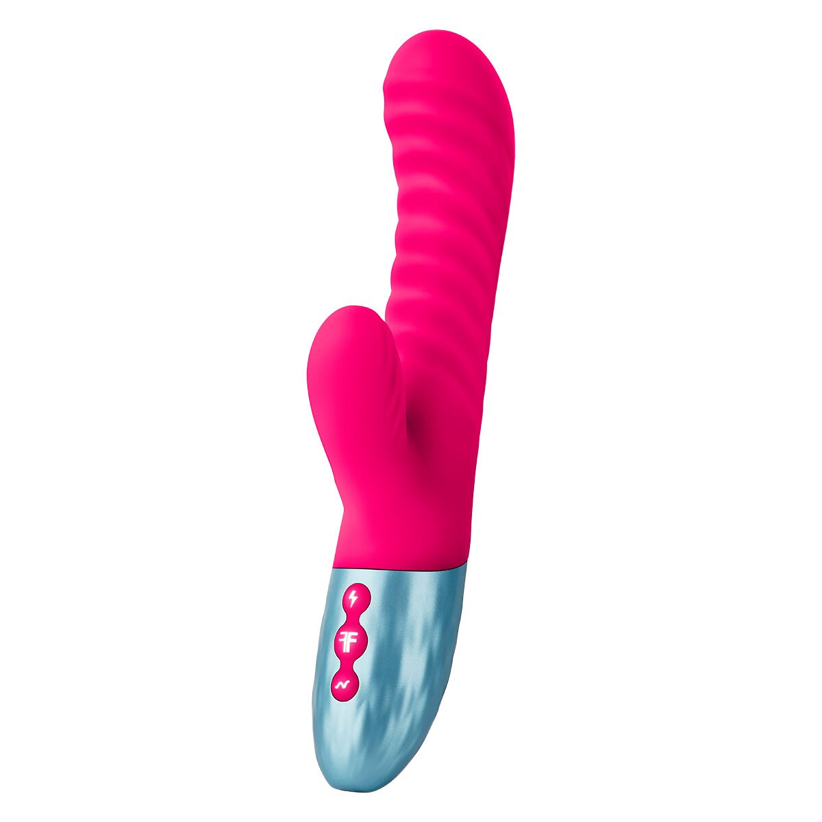 Angled view of the Pink Femme Funn vibrator designed for intimate use