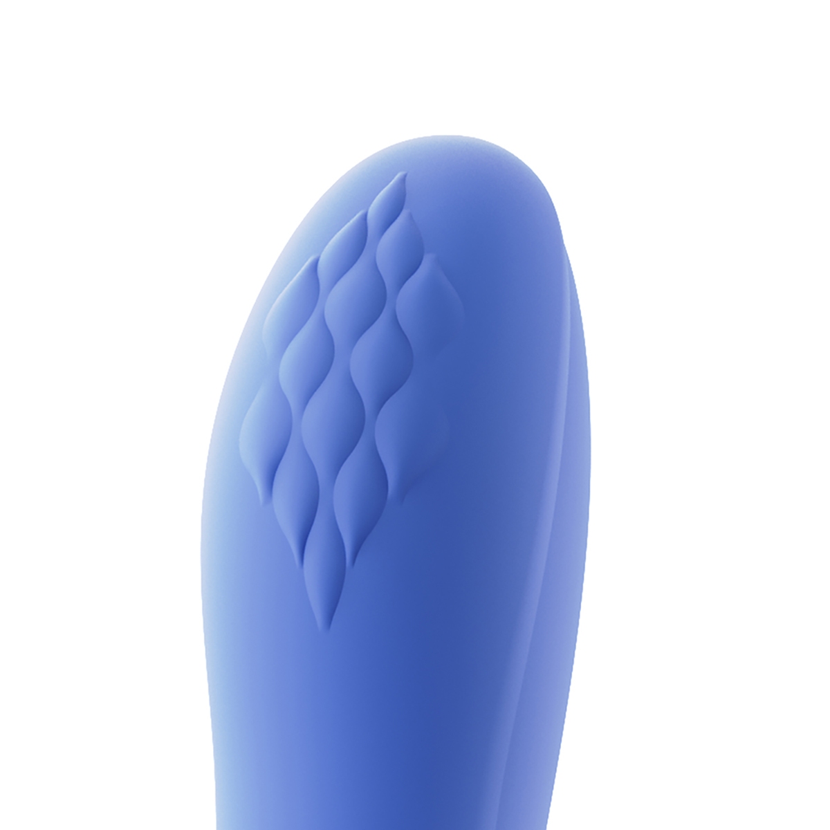 Close-up of the Blue Honey Play Box vibrator for texture detail