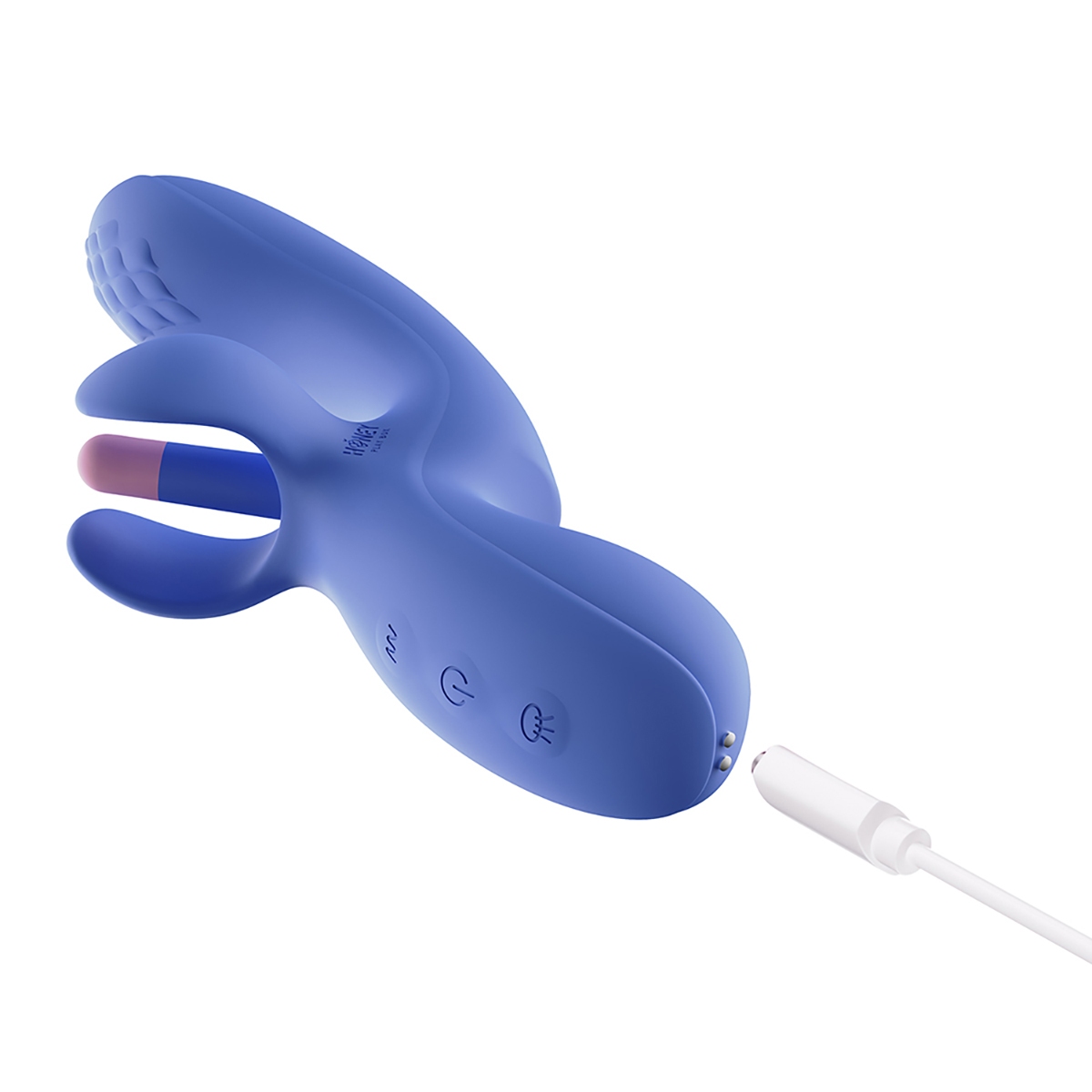 Product image of the Blue Honey Play Box vibrator on clean background