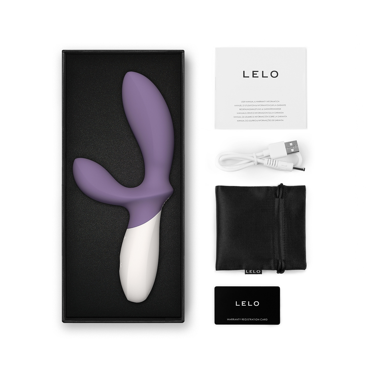 Close-up of the Violet LELO vibrator for texture detail