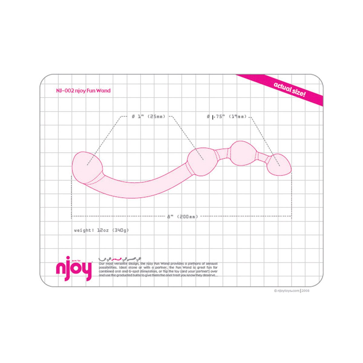 njoy Fun Wand dildo made by Njoy on sale at herVibrators.com
