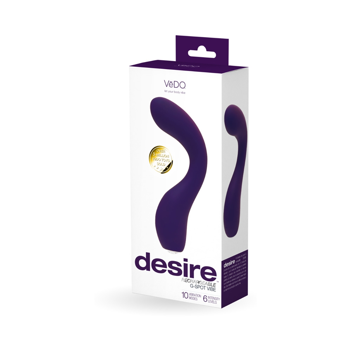 Product image of the Purple VeDO vibrator on clean background