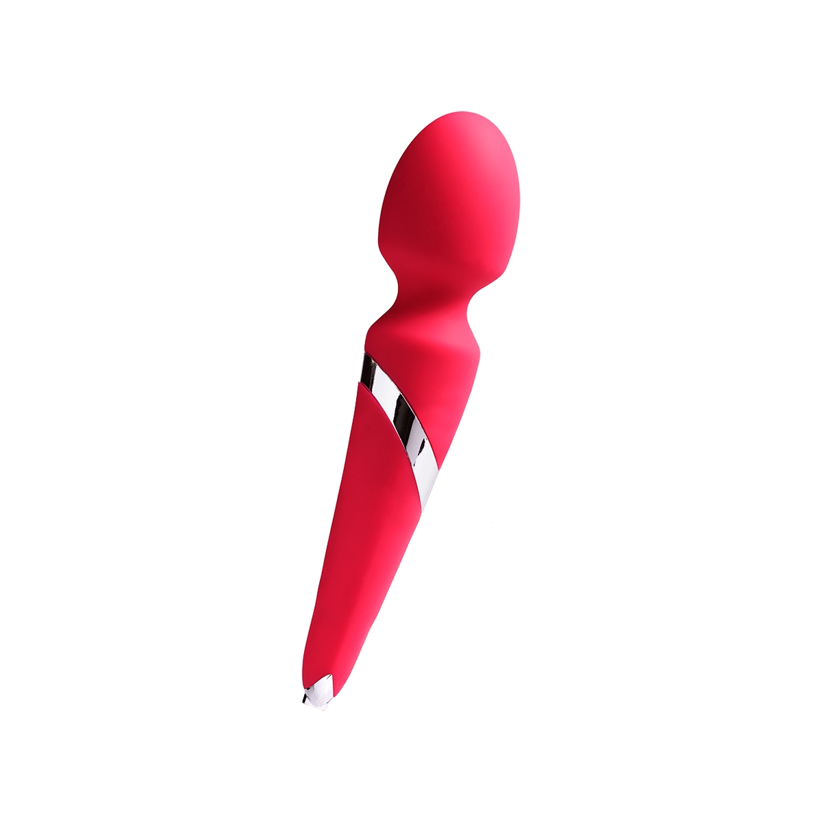 Angled view of the Pink VeDO vibrator designed for intimate use