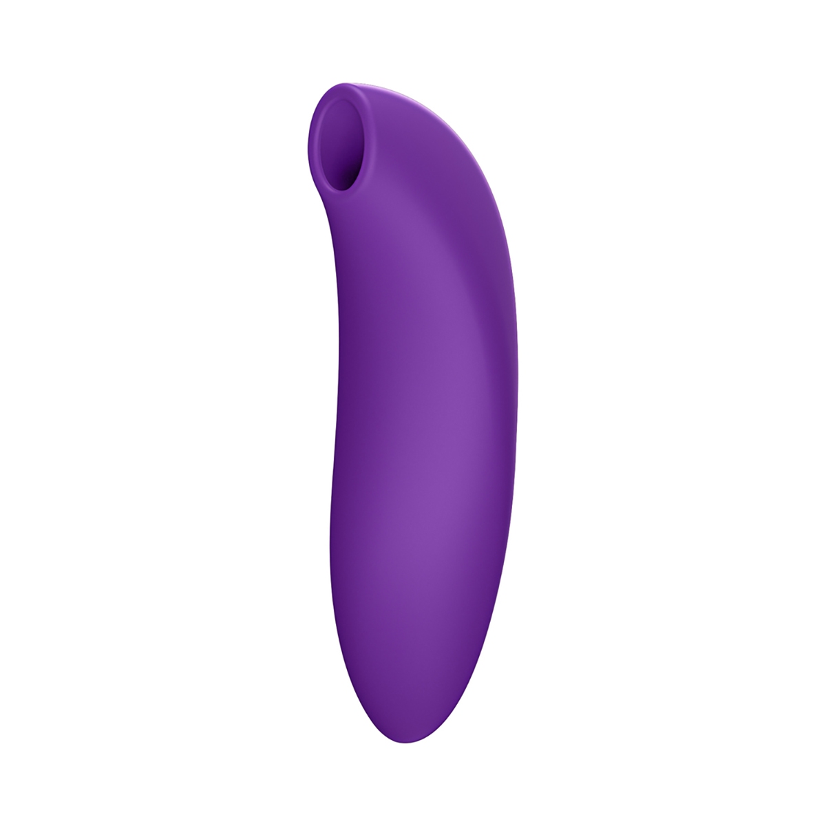 Purple We-Vibe vibrator Melt 2 Pleasure Air Clit Stim shown in hand for scale