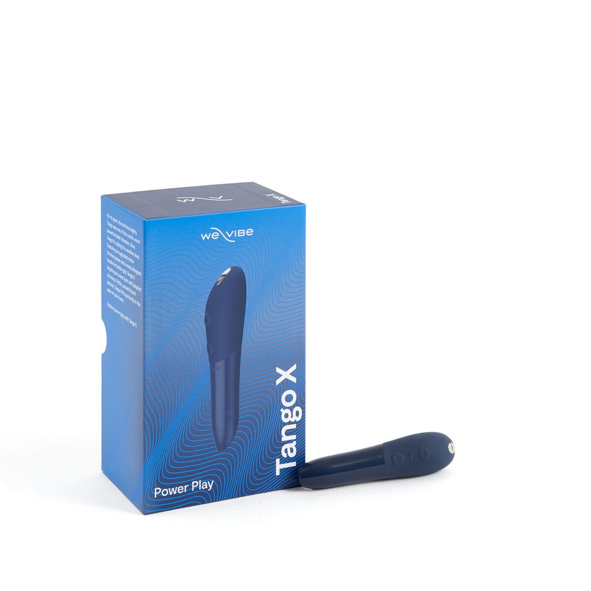 Close-up of the Midnight Blue We-Vibe vibrator for texture detail