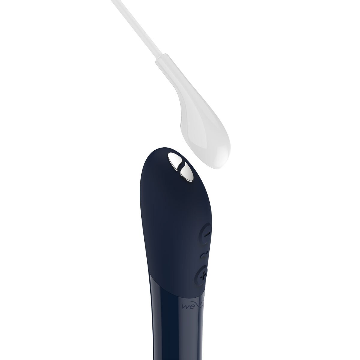 Fully assembled Midnight Blue We-Vibe vibrator with smooth exterior