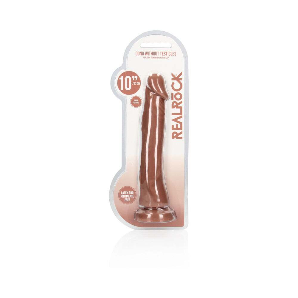 10 inch Dildo from Shots in Tan Light Brown Mocha pictured for anal pleasure for Her or Him