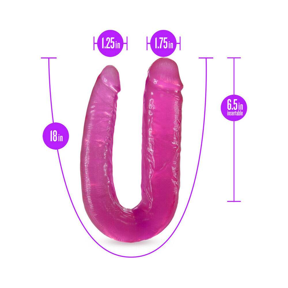 18 inch Dildo from Blush in Hot Pink Magenta Fuchsia designed for anal sex with Her or Him