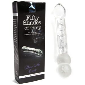 7.5 inch Dildo Fifty Shades of Grey Clear Drive Me Crazy Glass Massage Wand