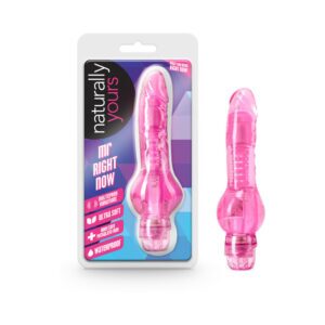 6.5 inch Dildo Blush Hot Pink Magenta Fuchsia Naturally Yours Mr Right Now Realistic Vibrating