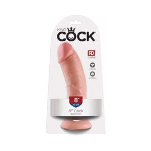 8 inch Dildo Pipedream Vanilla Ivory Beige King Cock Cock Realistic With Suction Cup Beige