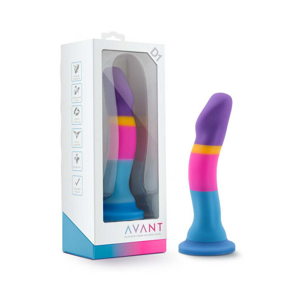 7.5 inch Dildo by Blush in Multi-Color shown for use by Her or Him