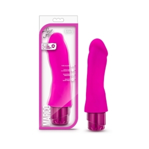 7.75 inch Dildo by Blush in Hot Pink Magenta Fuchsia shown for use by Her or Him