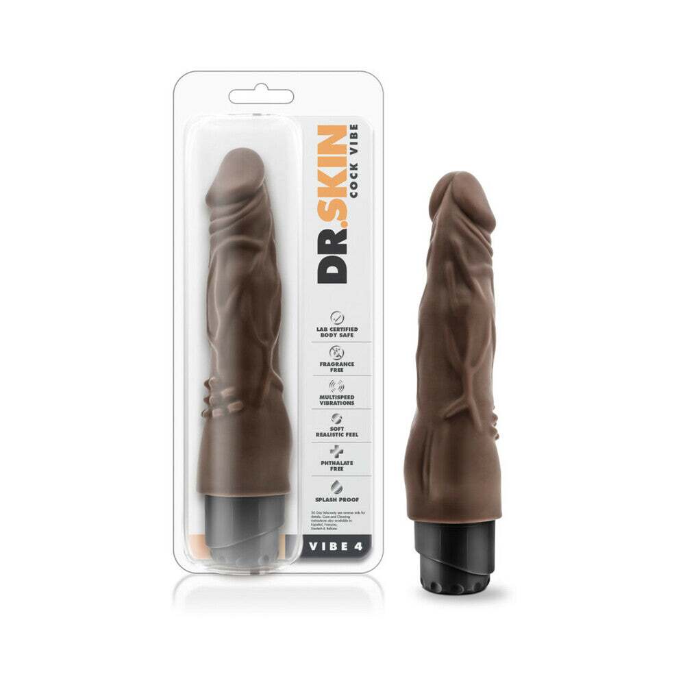8 inch Dildo by Blush in Dark Brown shown for use by Her or Him
