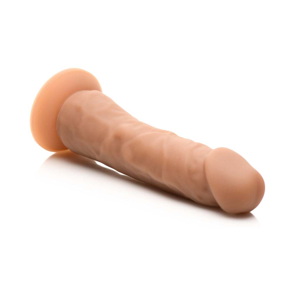 7 inch Dildo by Curve Novelties in Tan Light Brown Mocha shown for pegging Her or Him