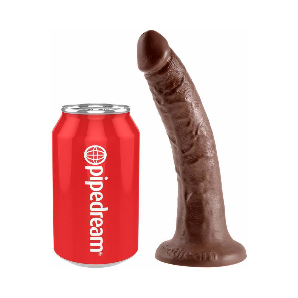 7 inch Dildo by Pipedream in Brown Chocolate Cocoa shown for pegging Her or Him