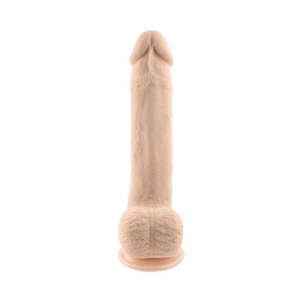 7 inch Dildo by Selopa in Vanilla Ivory Beige shown for pegging Her or Him