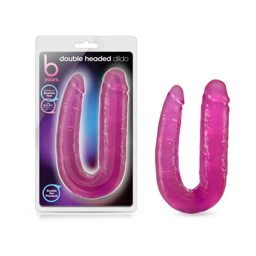18 inch Dildo by Blush in Hot Pink Magenta Fuchsia shown for use by Her or Him