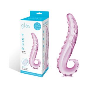 6 inch Dildo Electric Eel Light Purple Glas Lick It Glass