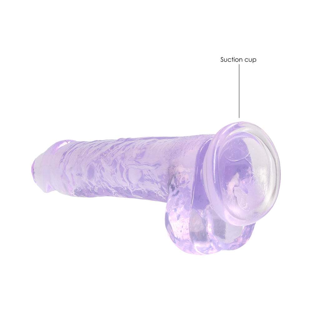 8 inch Dildo by Shots in Light Purple shown for pegging Her or Him