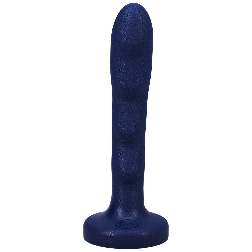 8 inch Dildo by Tantus in Blue shown for pegging Her or Him