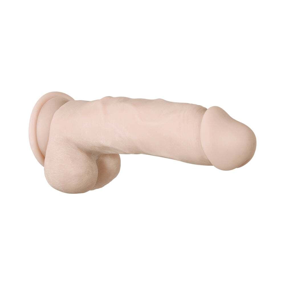 8.5 inch Dildo from Evolved in Vanilla Ivory Beige pictured for anal pleasure for Her or Him