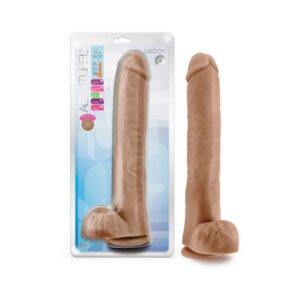 14 inch Dildo Blush Tan Light Brown Mocha Au Naturel Daddy Posable Dual Density with Balls