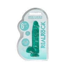 6 inch Dildo by Shots in Teal Turquoise Aqua shown for use by Her or Him