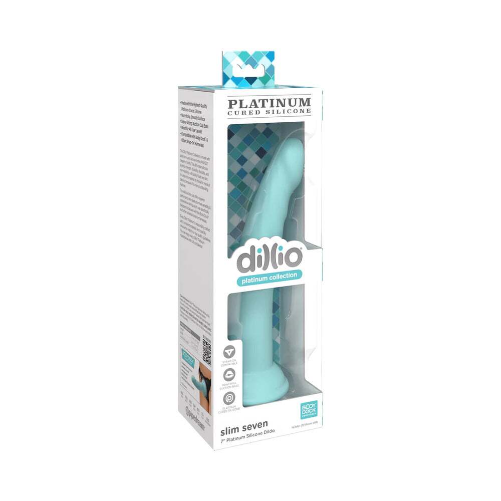 7 inch Dildo by Pipedream in Teal Turquoise Aqua shown for use by Her or Him