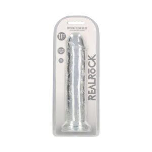 11 inch Dildo Shots Clear RealRock Crystal Straight Without Balls