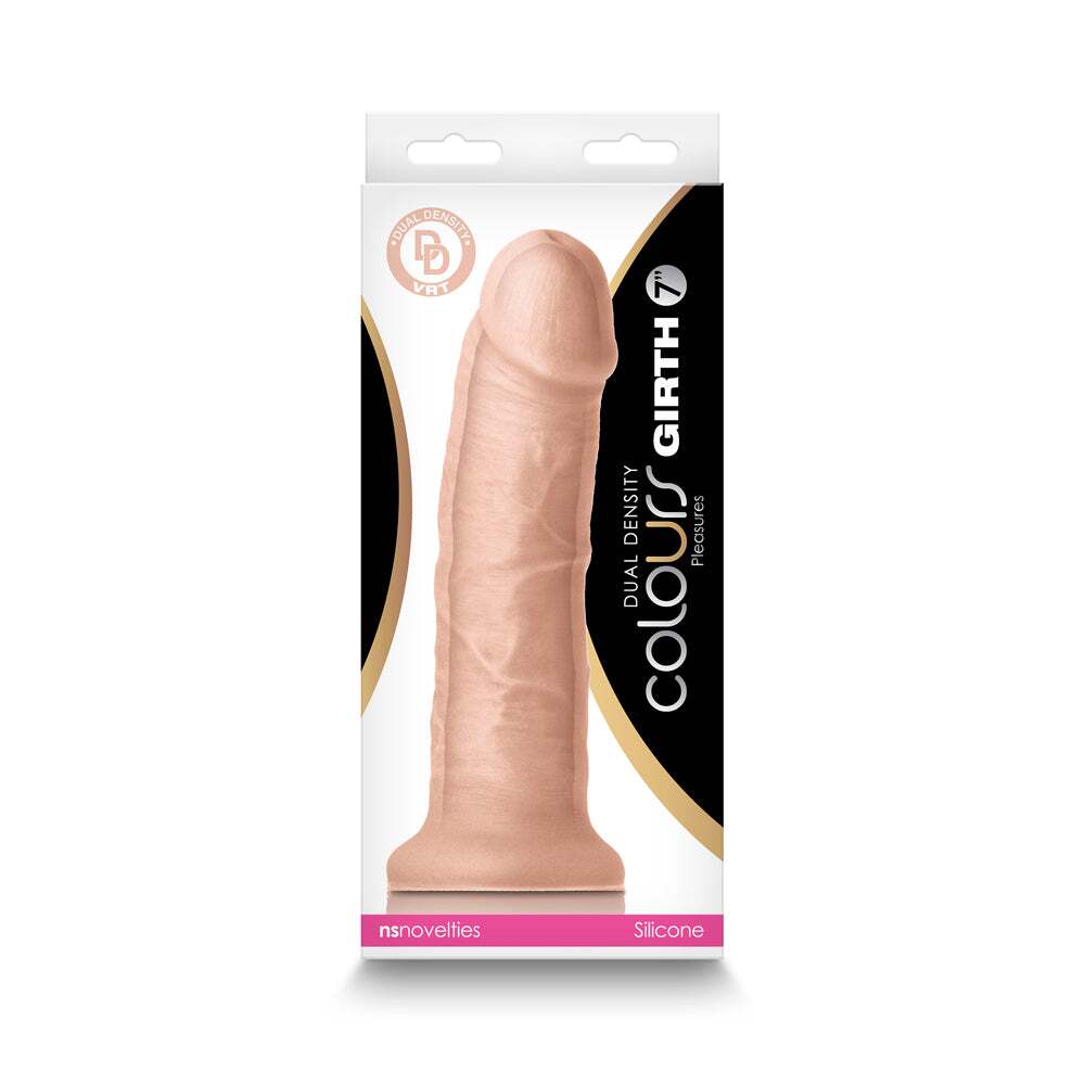 7 inch Dildo by NS Novelties in Vanilla Ivory Beige shown for use by Her or Him