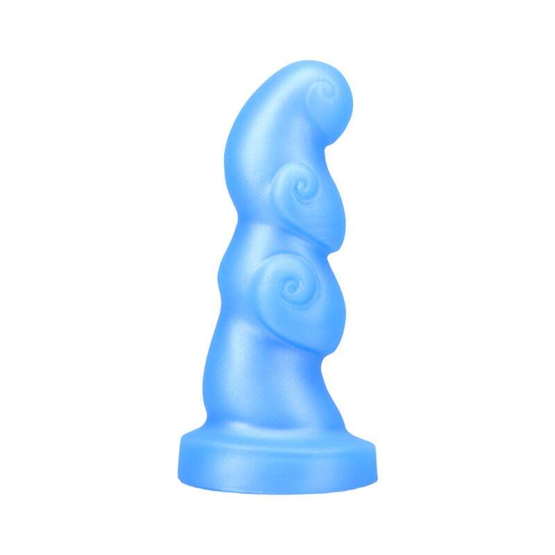5.75 inch Dildo by Tantus in Blue shown for use by Her or Him