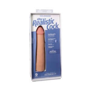 9 inch Dildo Doc Johnson Vanilla Ivory Beige The Realistic Cock ULTRASKYN Vac U Lock Vanilla
